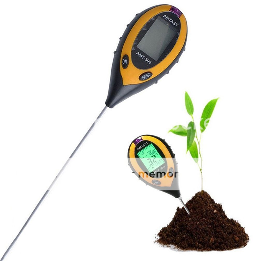 4 In 1 Electronic LCD Moisture Temperature Sunlight PH Soil Tester Meter Garden eBay